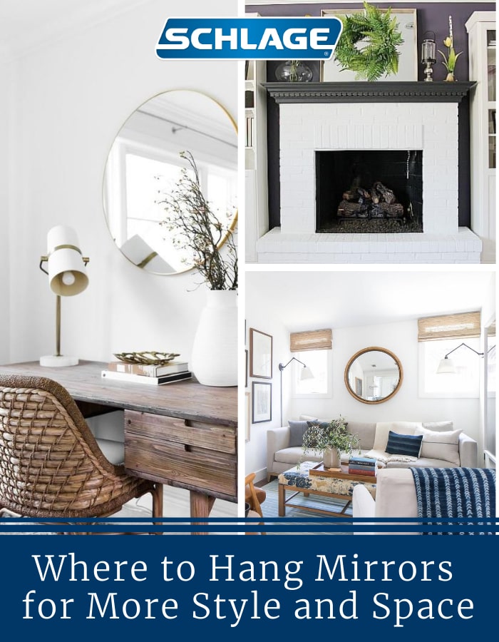 Where to hang mirrors.