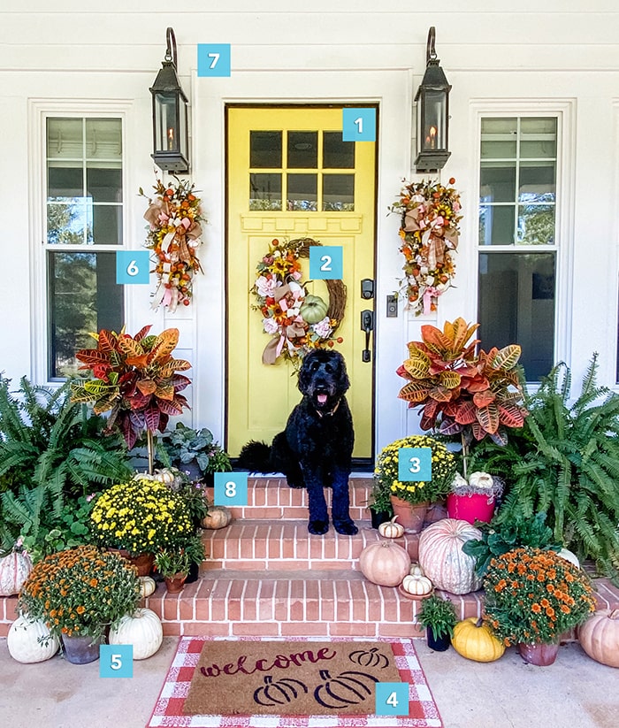 8 steps to the perfect fall front door.
