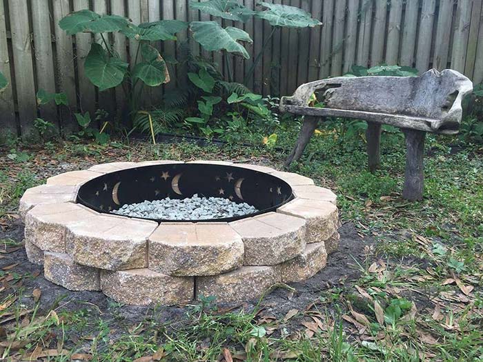 DIY stone fire pit