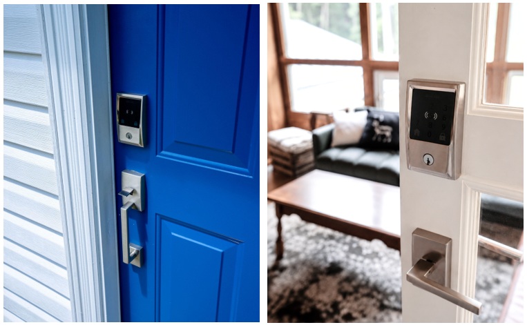 The Brolaws outfitted their cottage with two Schlage Encode Plus deadbolts