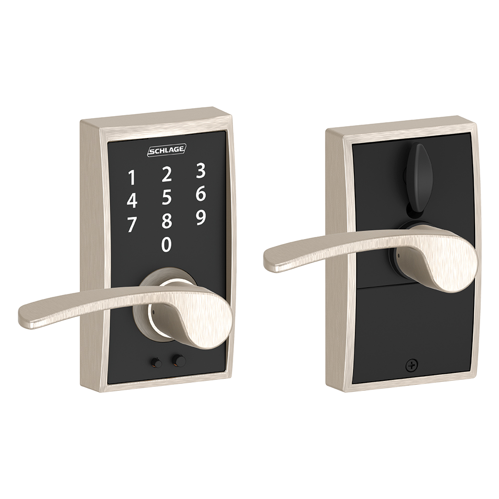 Schlage Touch Keyless Touchscreen Lever with Century trim and Merano Lever