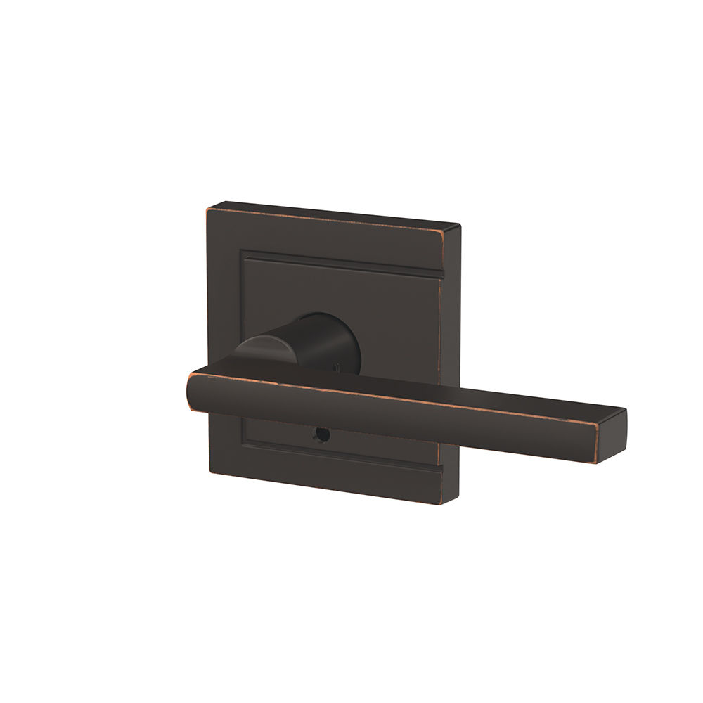 Custom Latitude Lever with Upland Trim HallCloset and BedBath Lock