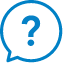 Speech bubble containing a question mark. 