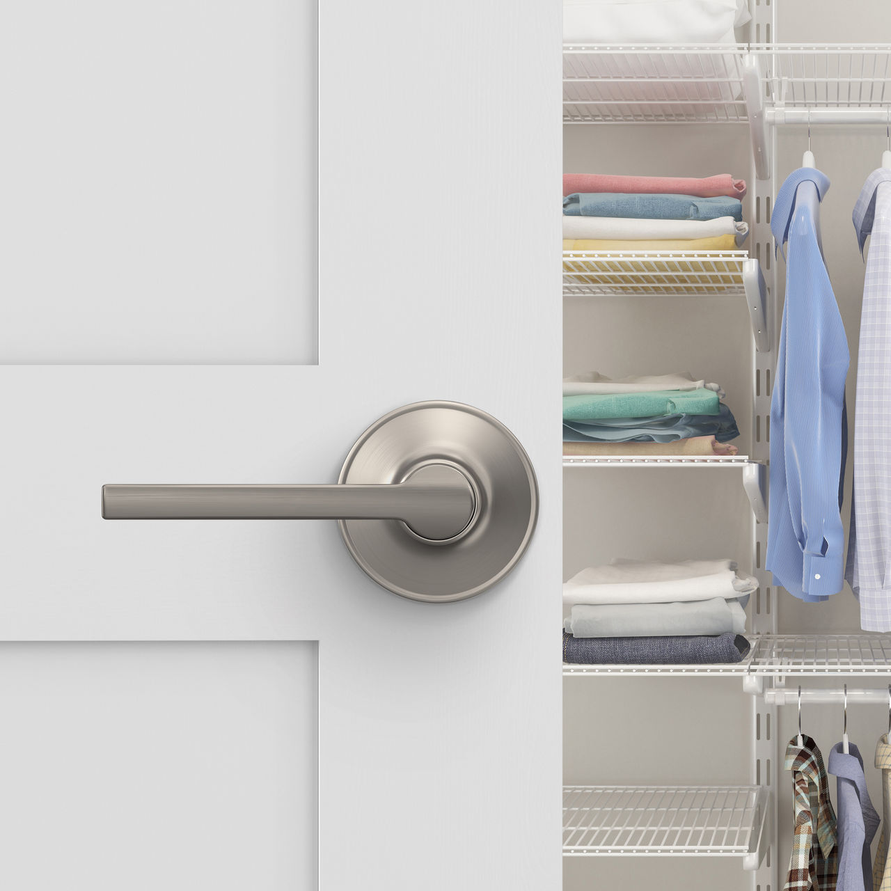 Schlage Home Essentials Hendrix Hall and Closet Passage Door Lever