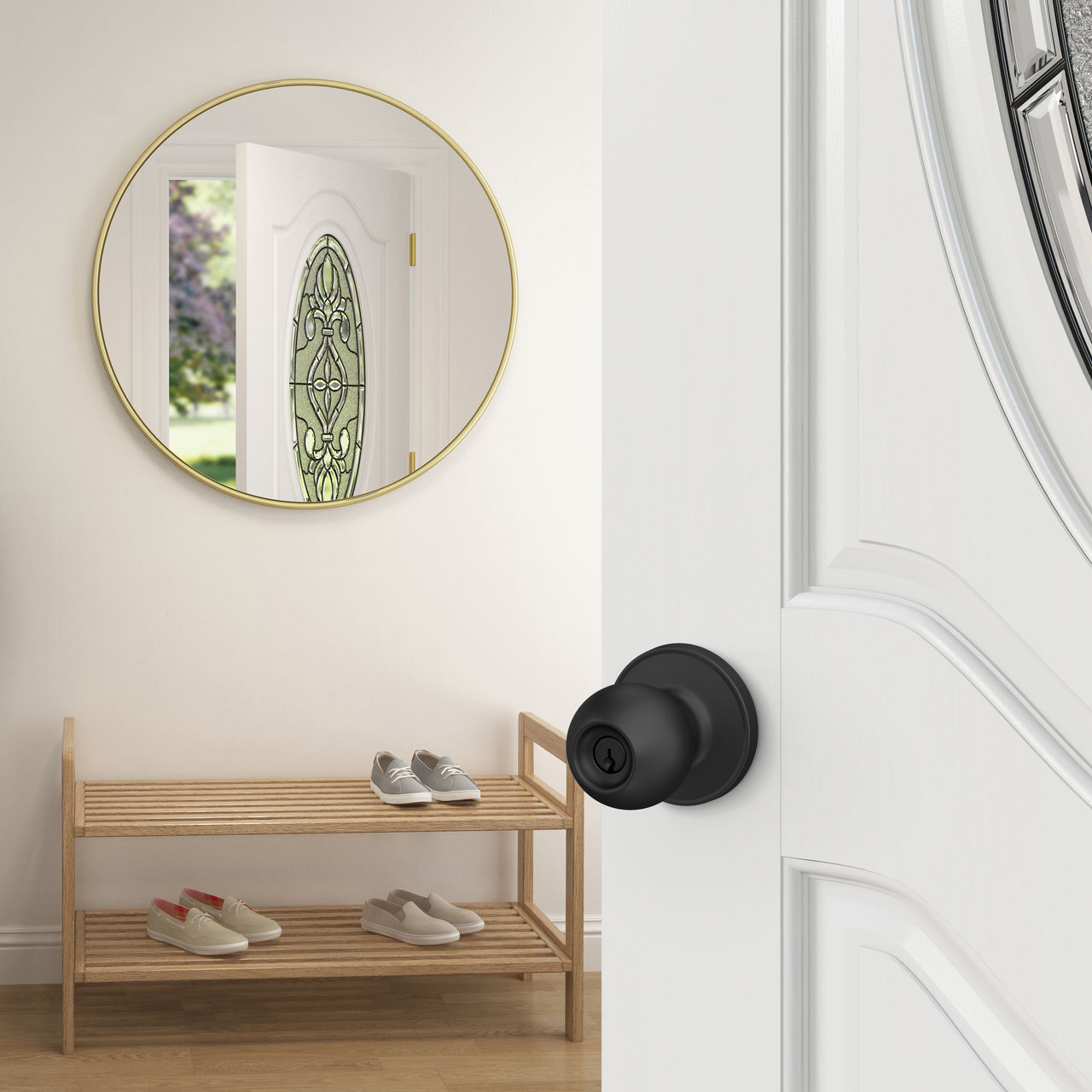 Schlage Home Essentials Jannell Keyed Entry Door Knob