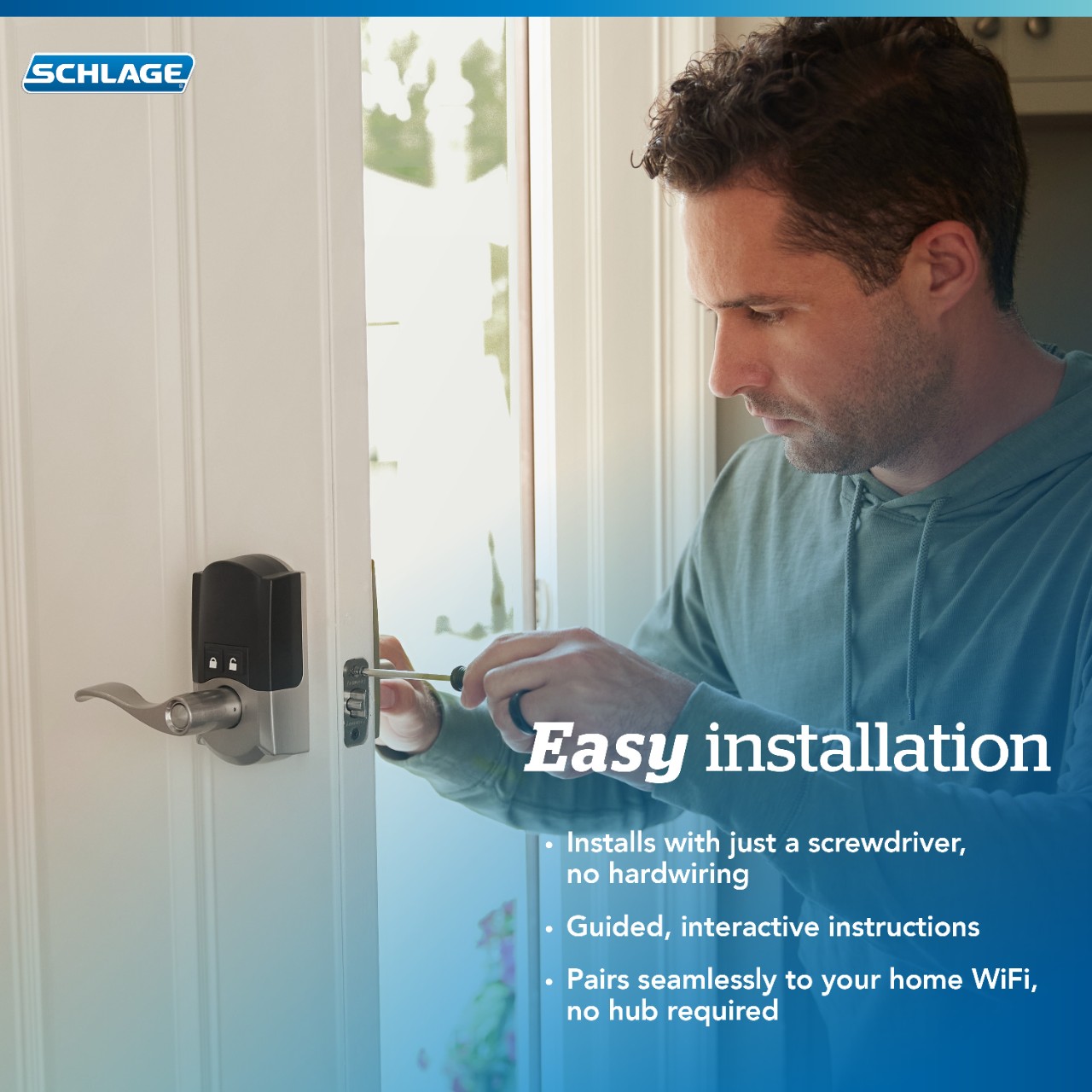 Schlage Encode™ Smart WiFi Lever with Latitude Lever