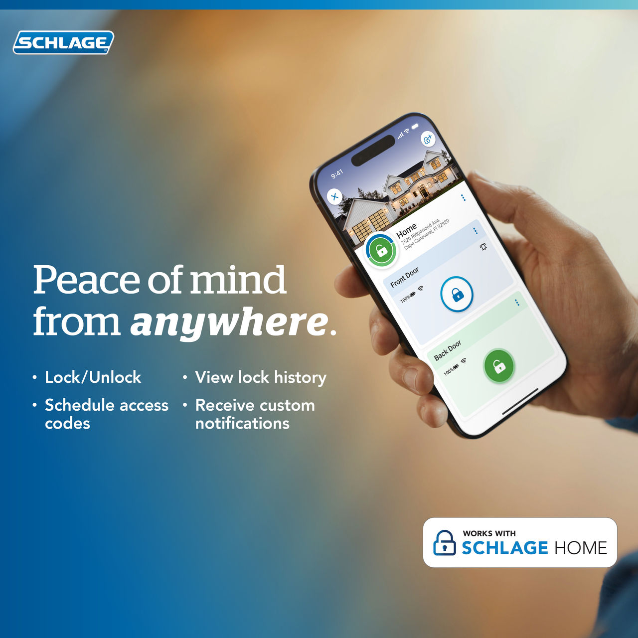 Schlage Encode™ Smart WiFi Lever with Latitude Lever