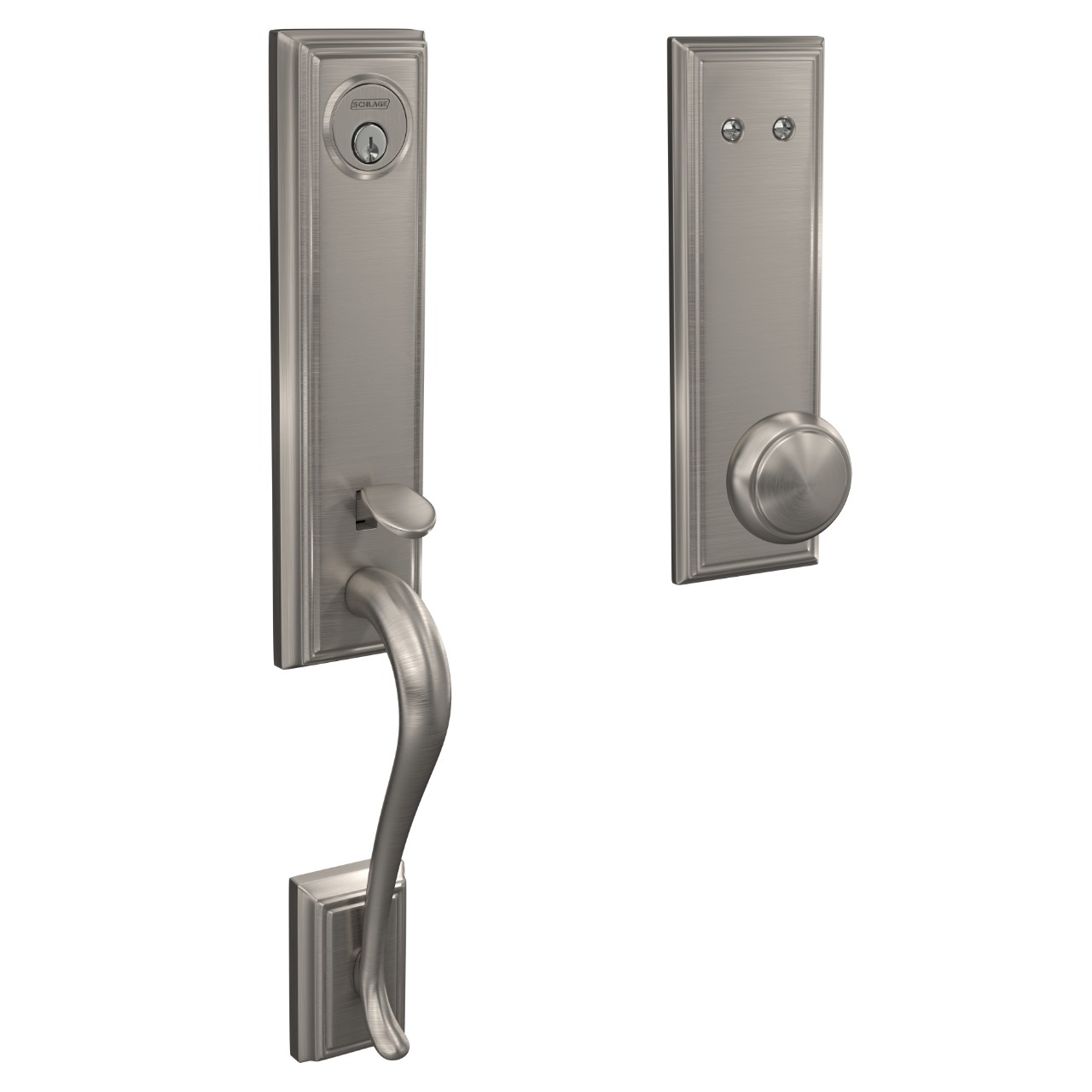 Custom 3/4 trim Inactive Handleset and Andover Knob with Addison Trim
