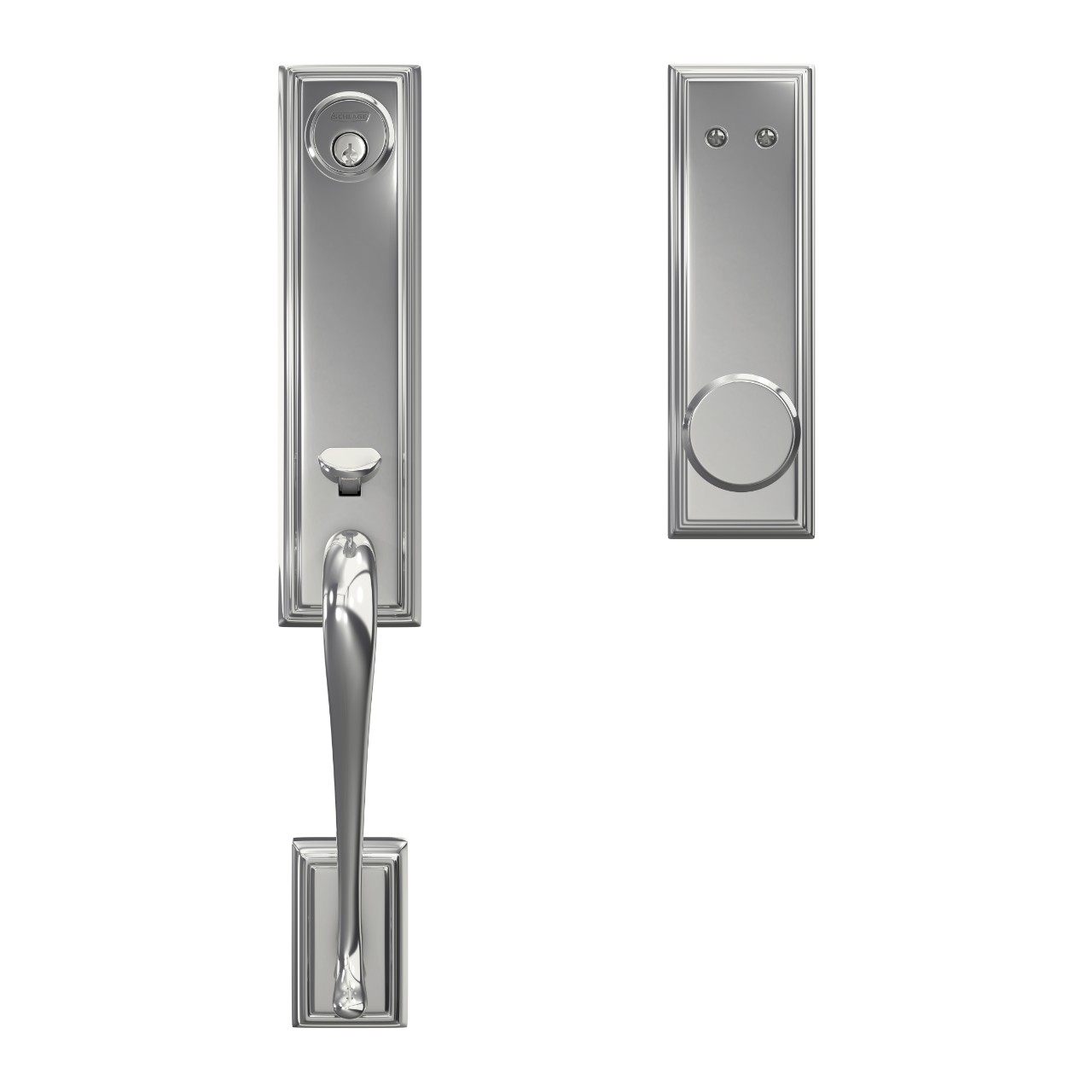 Custom 3/4 trim Inactive Handleset and Bowery Knob with Addison Trim