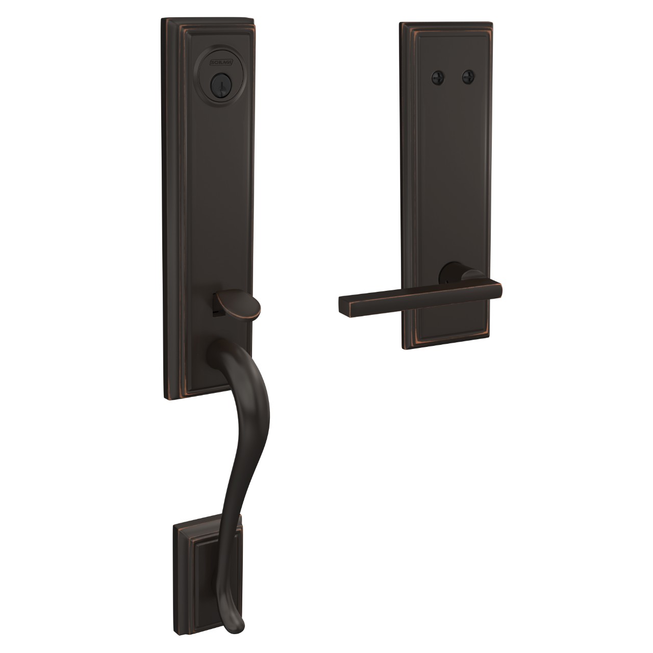 Custom 3/4 trim Inactive Handleset and Latitude Lever with Addison Trim