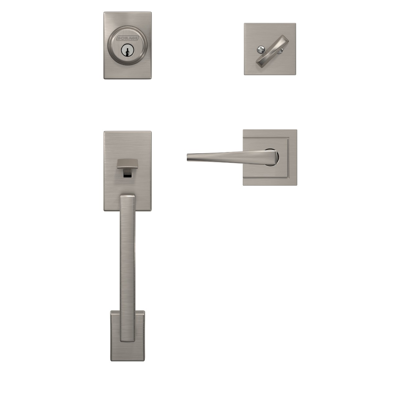 Custom Single Cylinder Handleset and Eller Lever with Upland Trim
