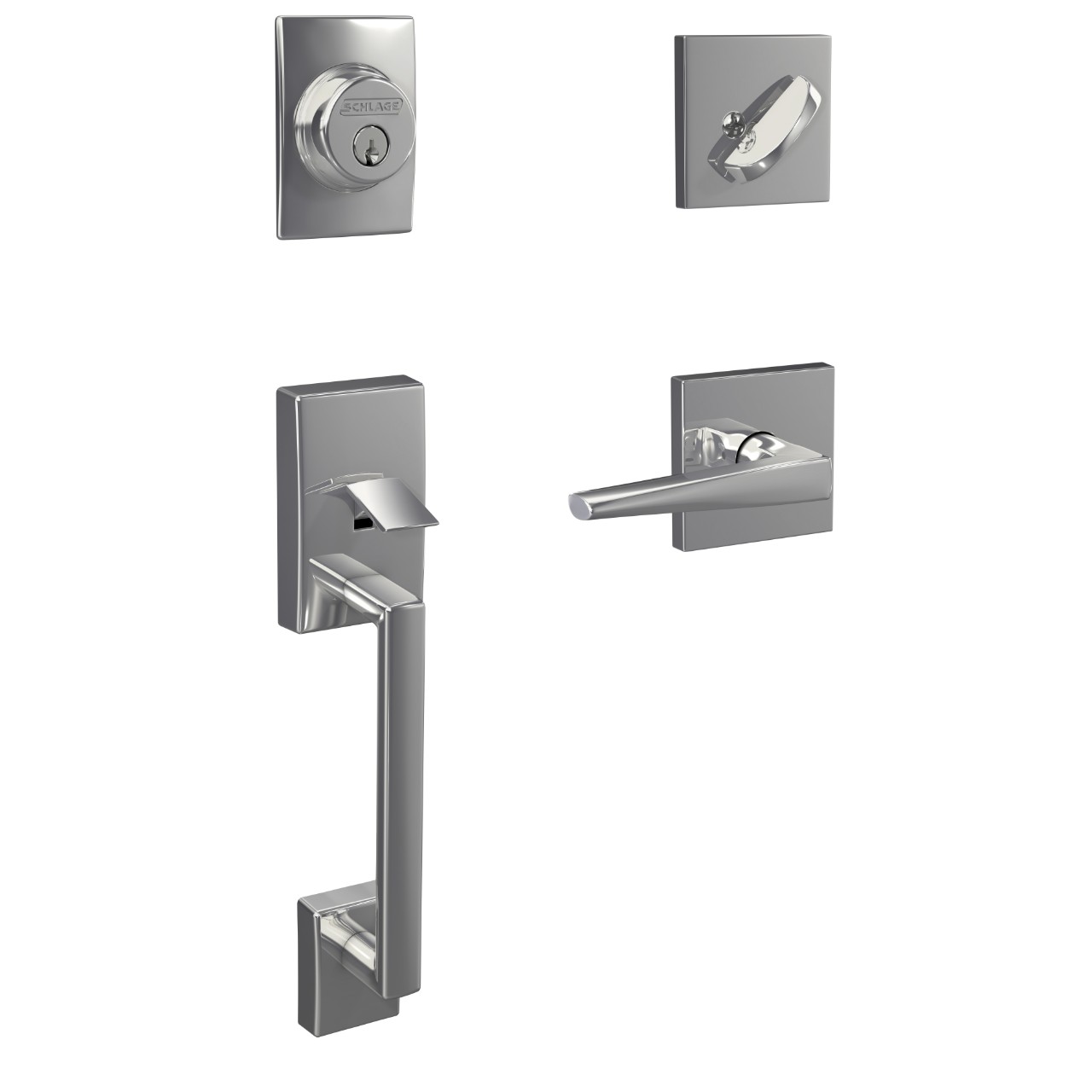 Custom Single Cylinder Handleset and Eller Lever with Collins Trim