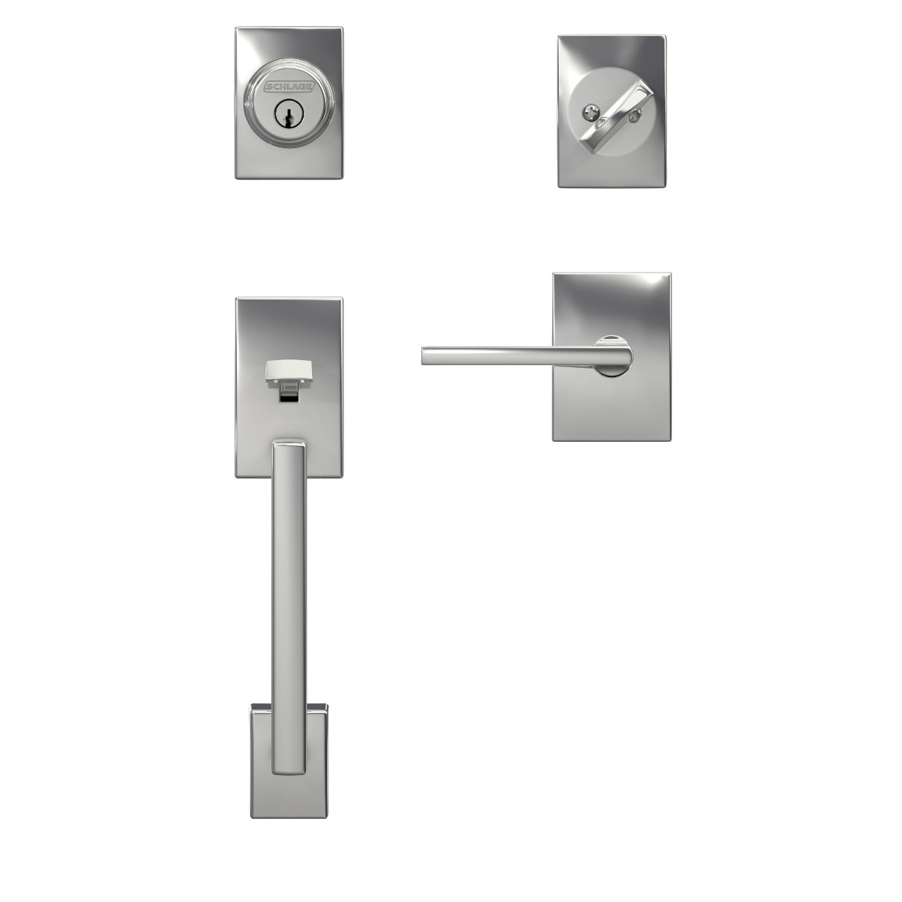 Custom Single Cylinder Handleset and Latitude Lever with Century Trim