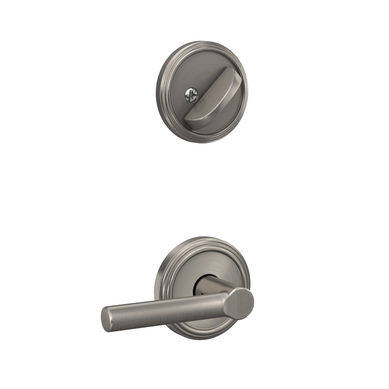 Single Cylinder Handleset Interior with Broadway Lever