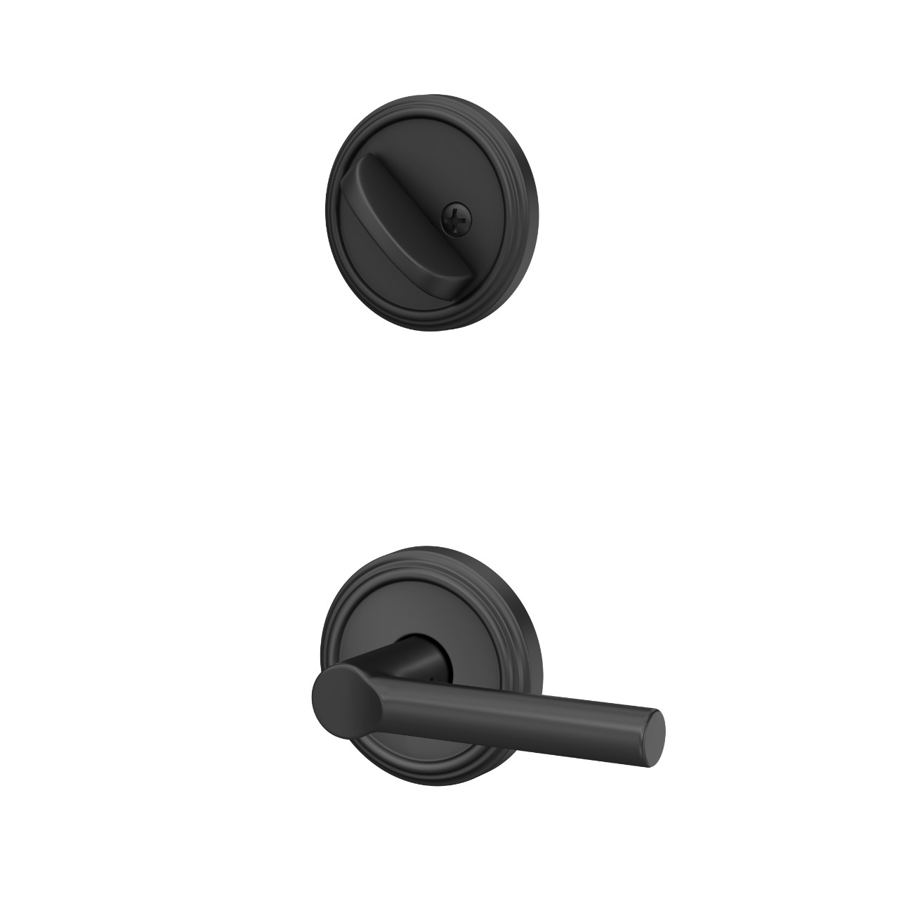 Single Cylinder Handleset Interior with Broadway Lever