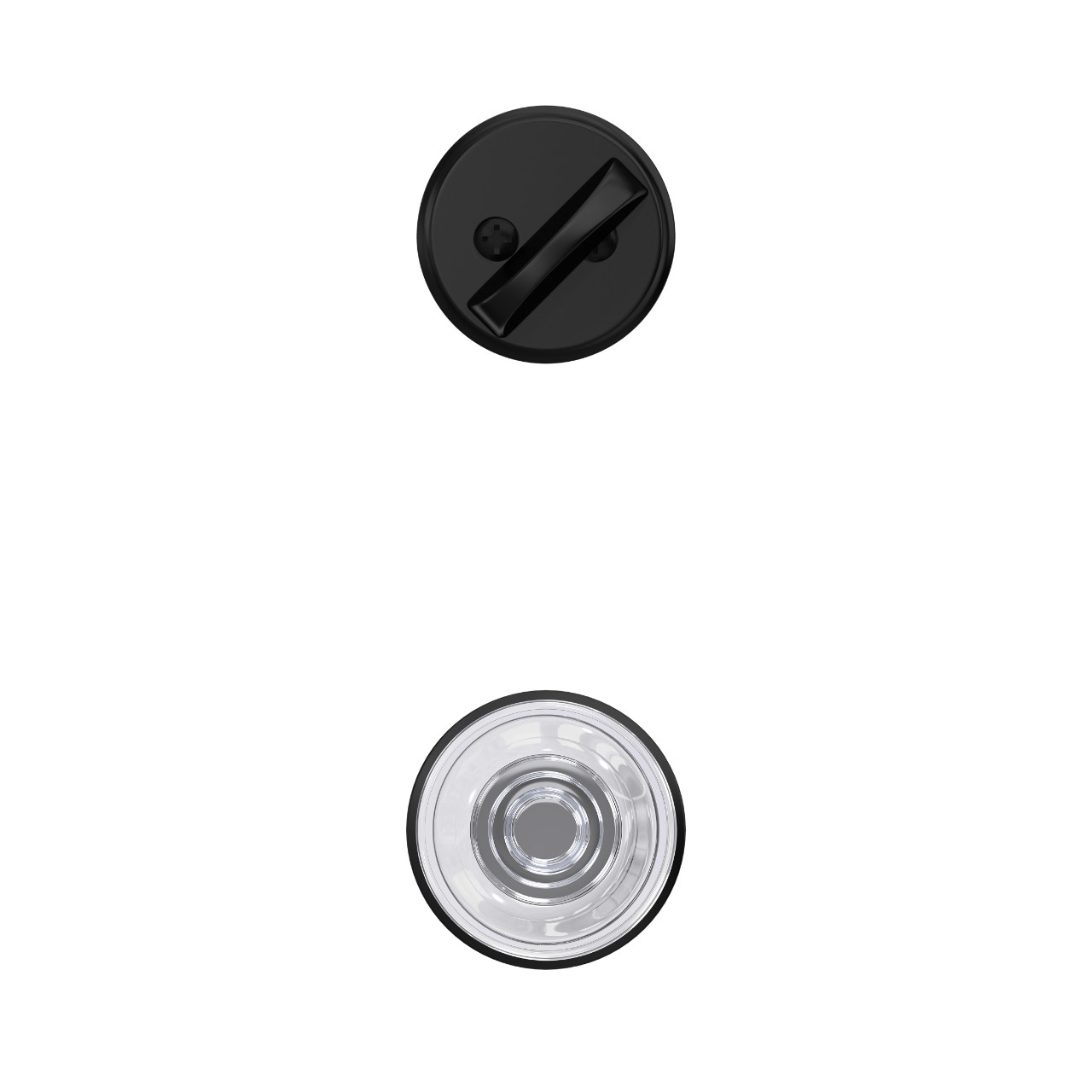 Single Cylinder Handleset Interior with Dawes Glass Knob