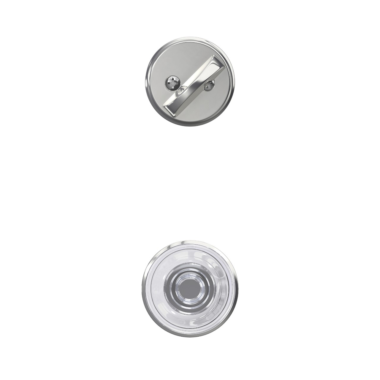 Single Cylinder Handleset Interior with Dawes Glass Knob