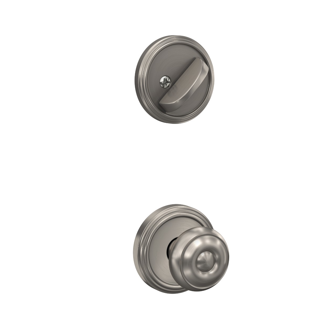 Single Cylinder Handleset Interior with Georgian Knob