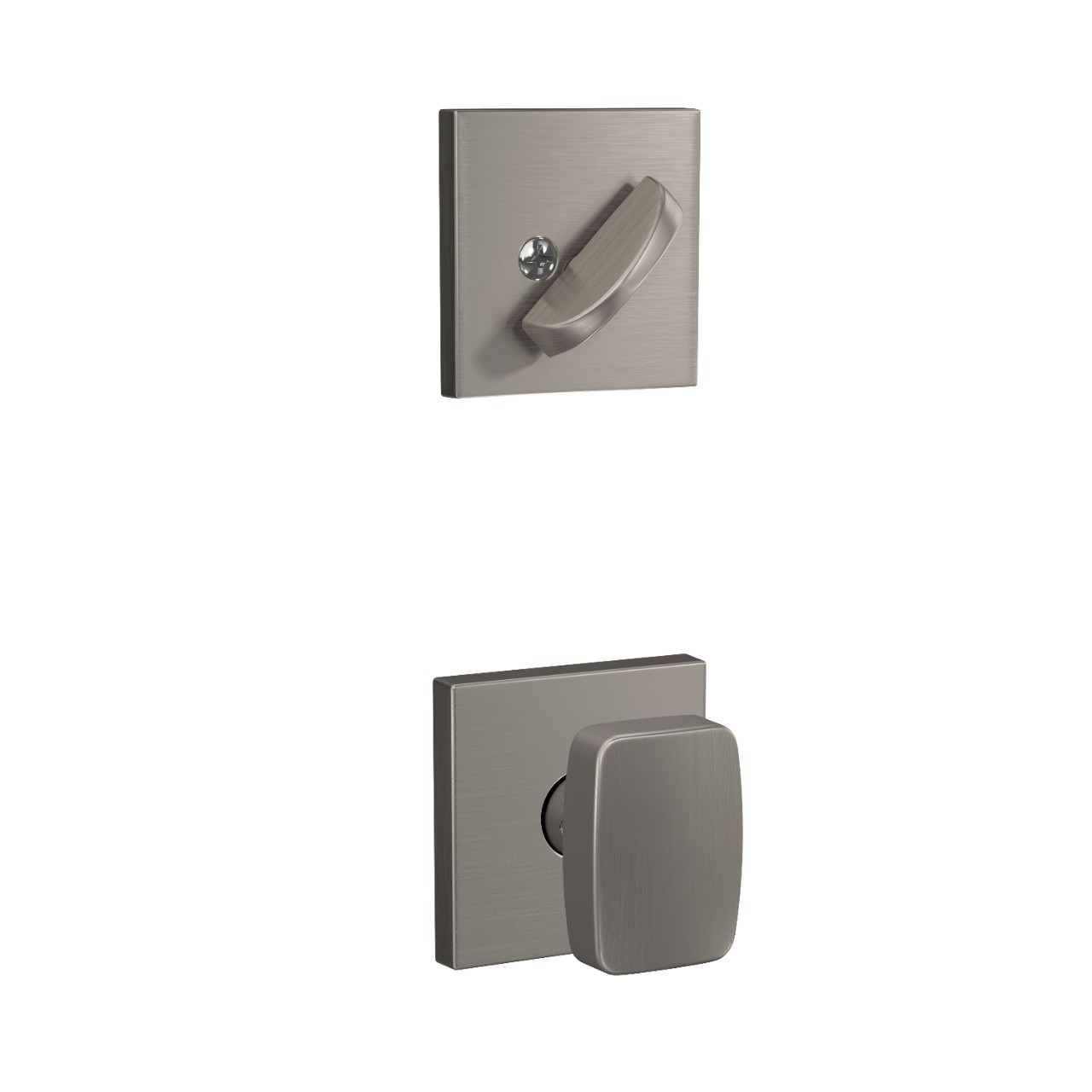 Single Cylinder Handleset Interior with Nixon Knob