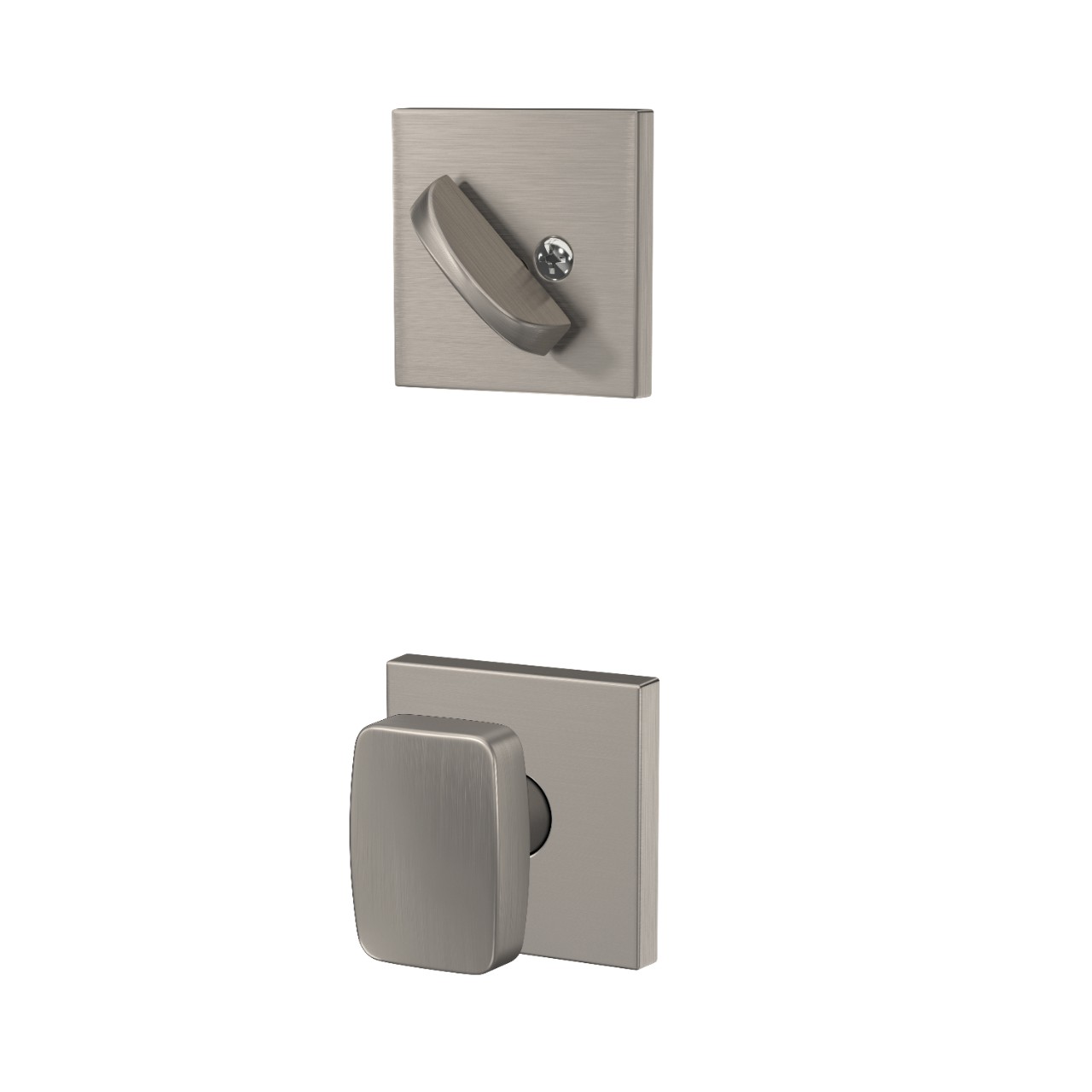 Single Cylinder Handleset Interior with Nixon Knob