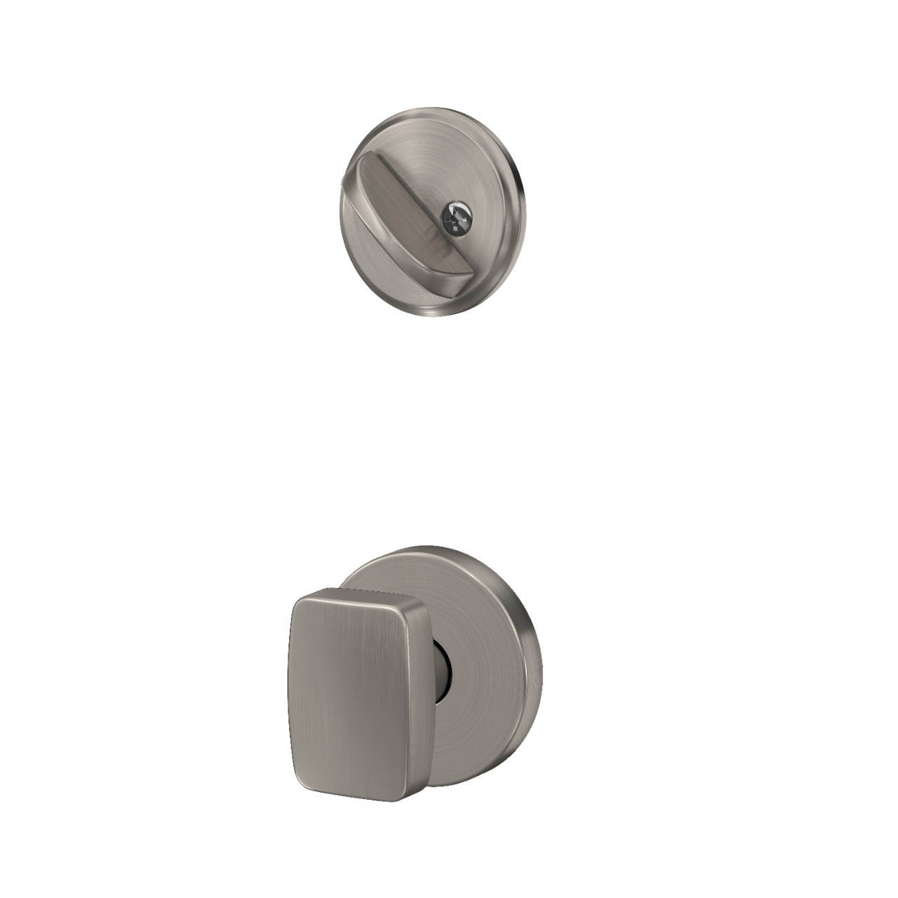Single Cylinder Handleset Interior with Nixon Knob