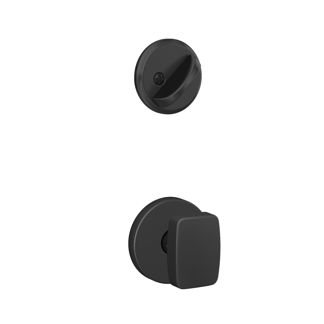 Single Cylinder Handleset Interior with Nixon Knob