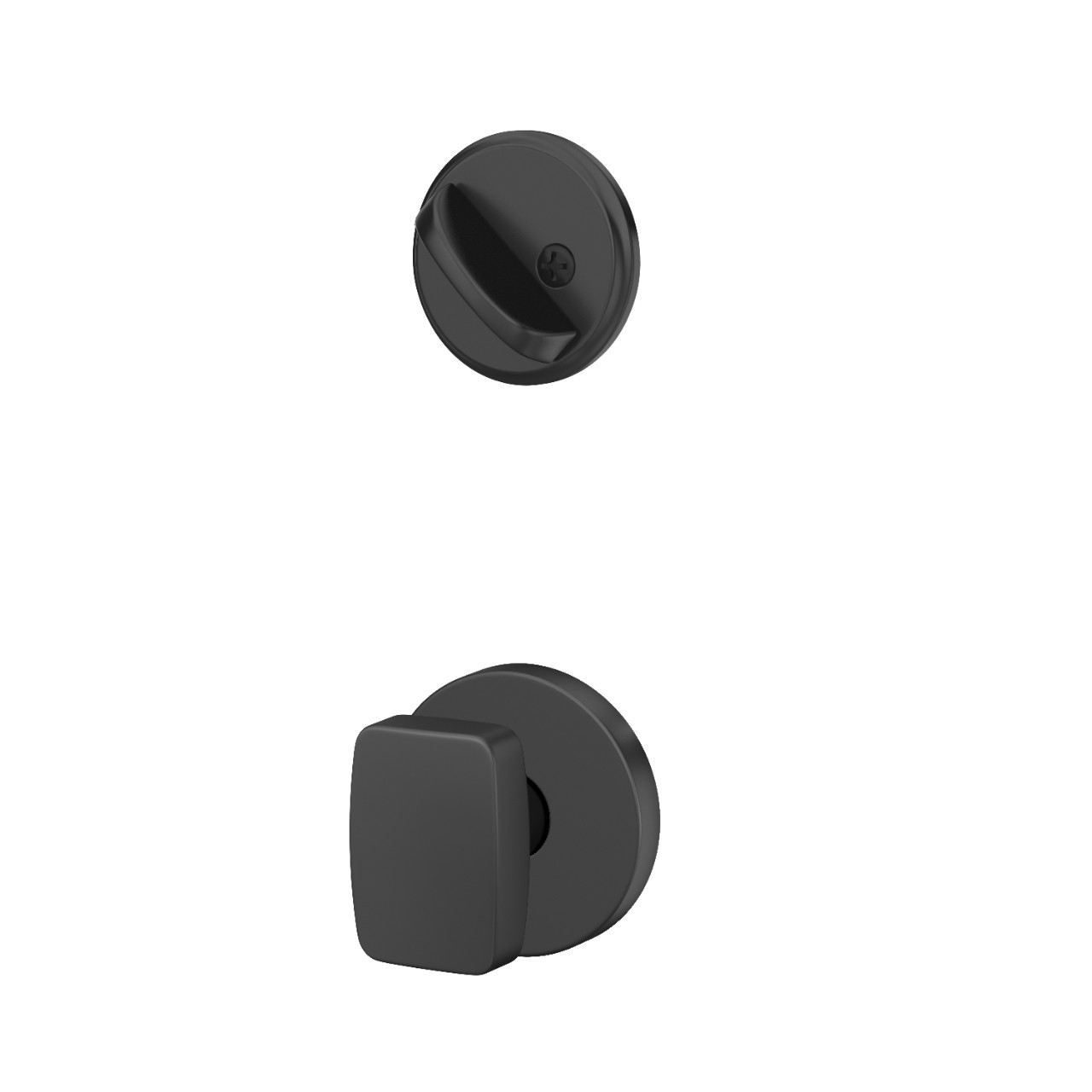 Single Cylinder Handleset Interior with Nixon Knob