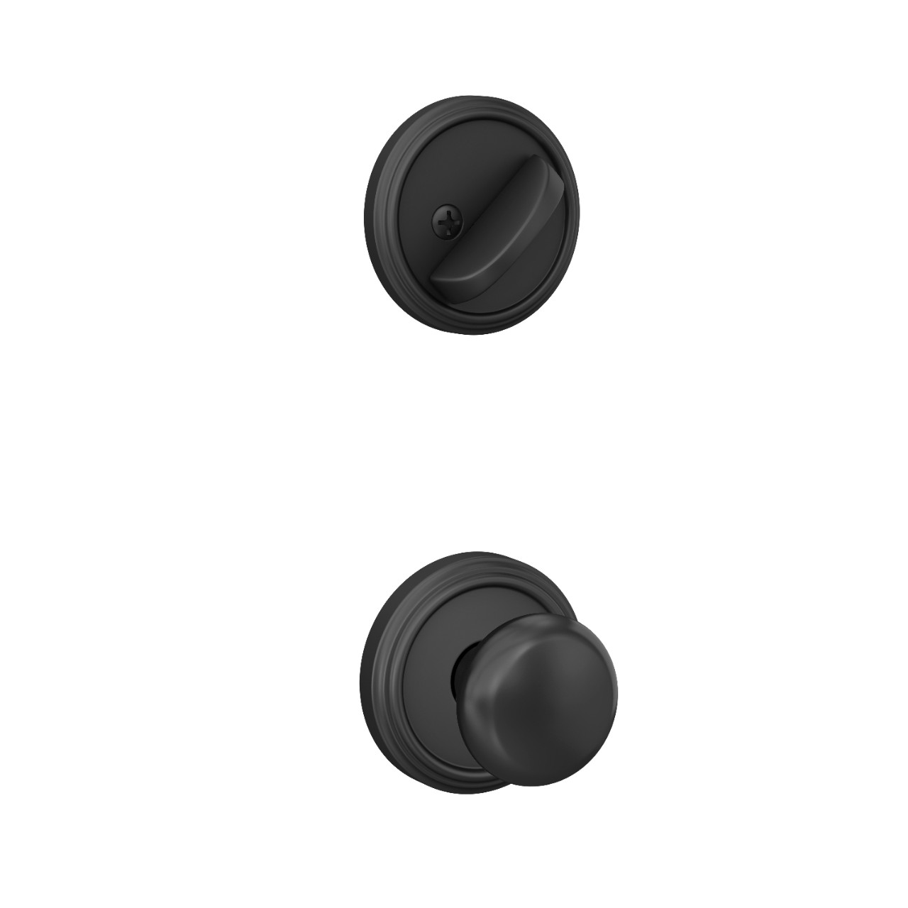 Single Cylinder Handleset Interior with Plymouth Knob