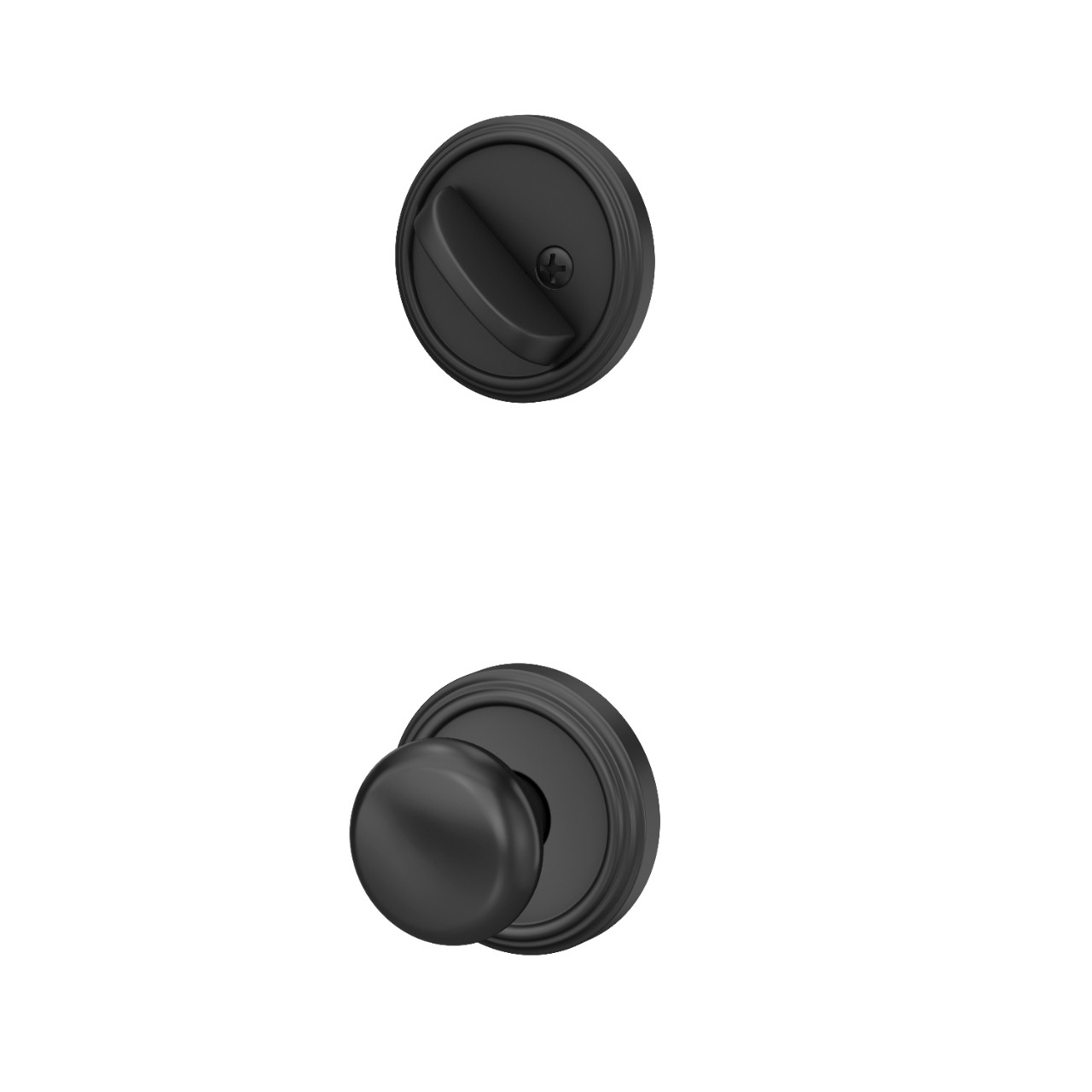 Single Cylinder Handleset Interior with Plymouth Knob