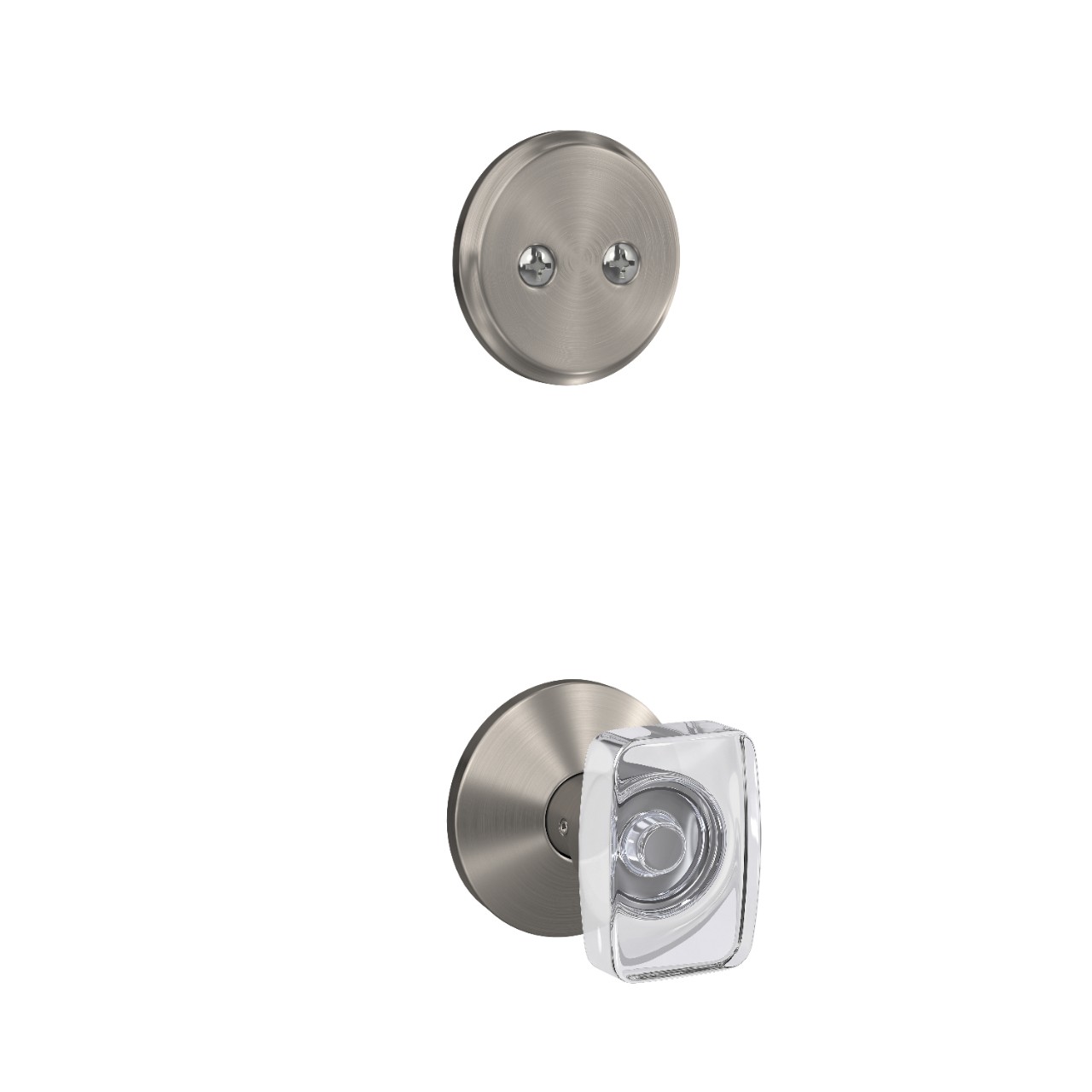 Inactive Handleset Interior with Caine Glass Knob