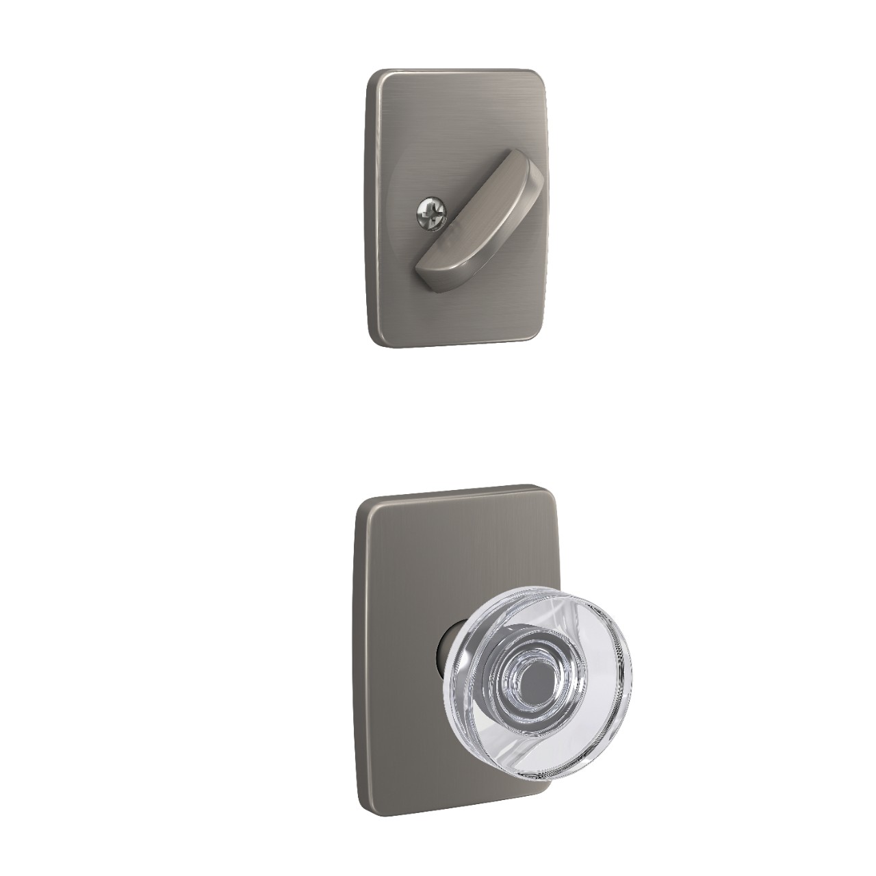 Inactive Handleset Interior with Dawes Glass Knob