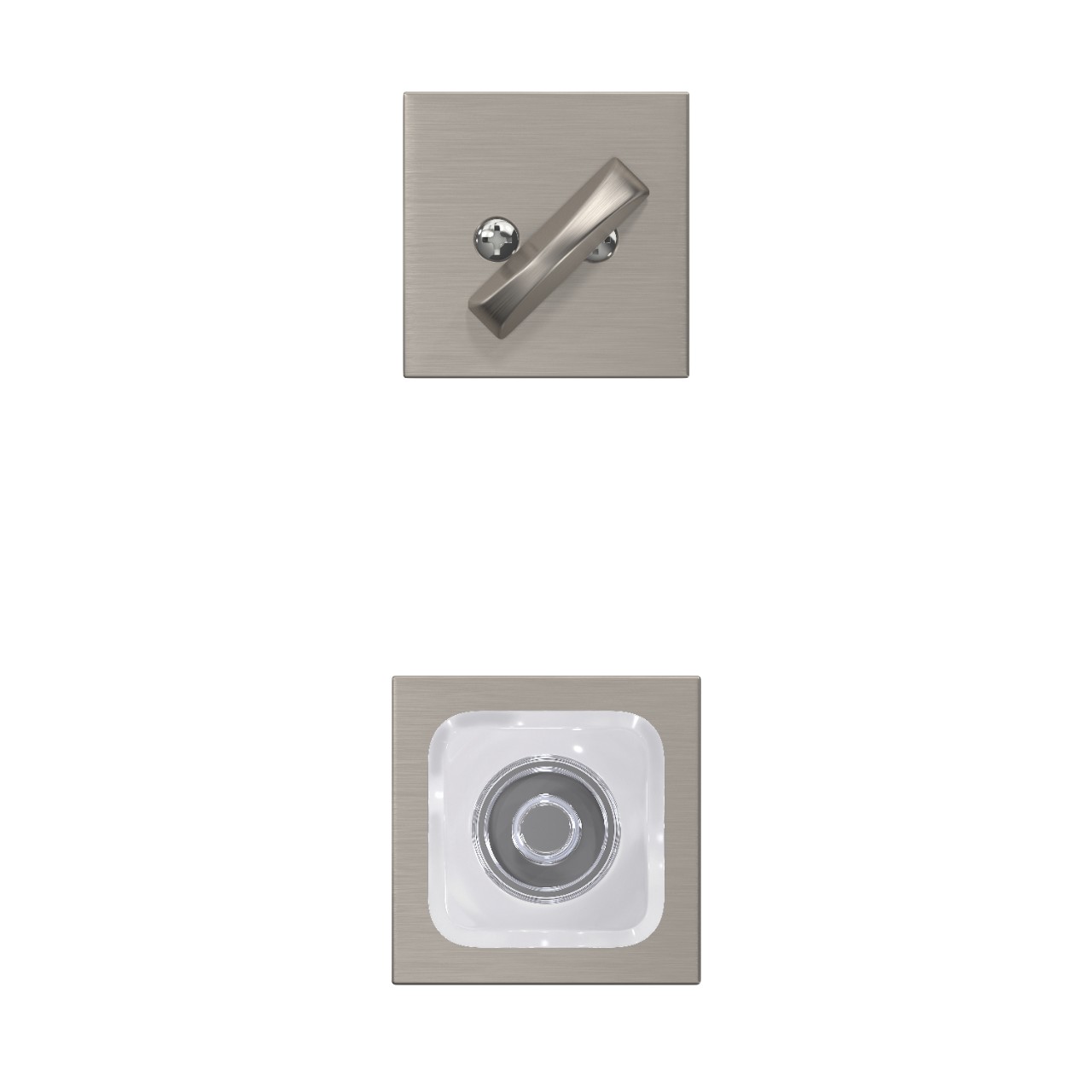 Inactive Handleset Interior with Kyle Glass Knob
