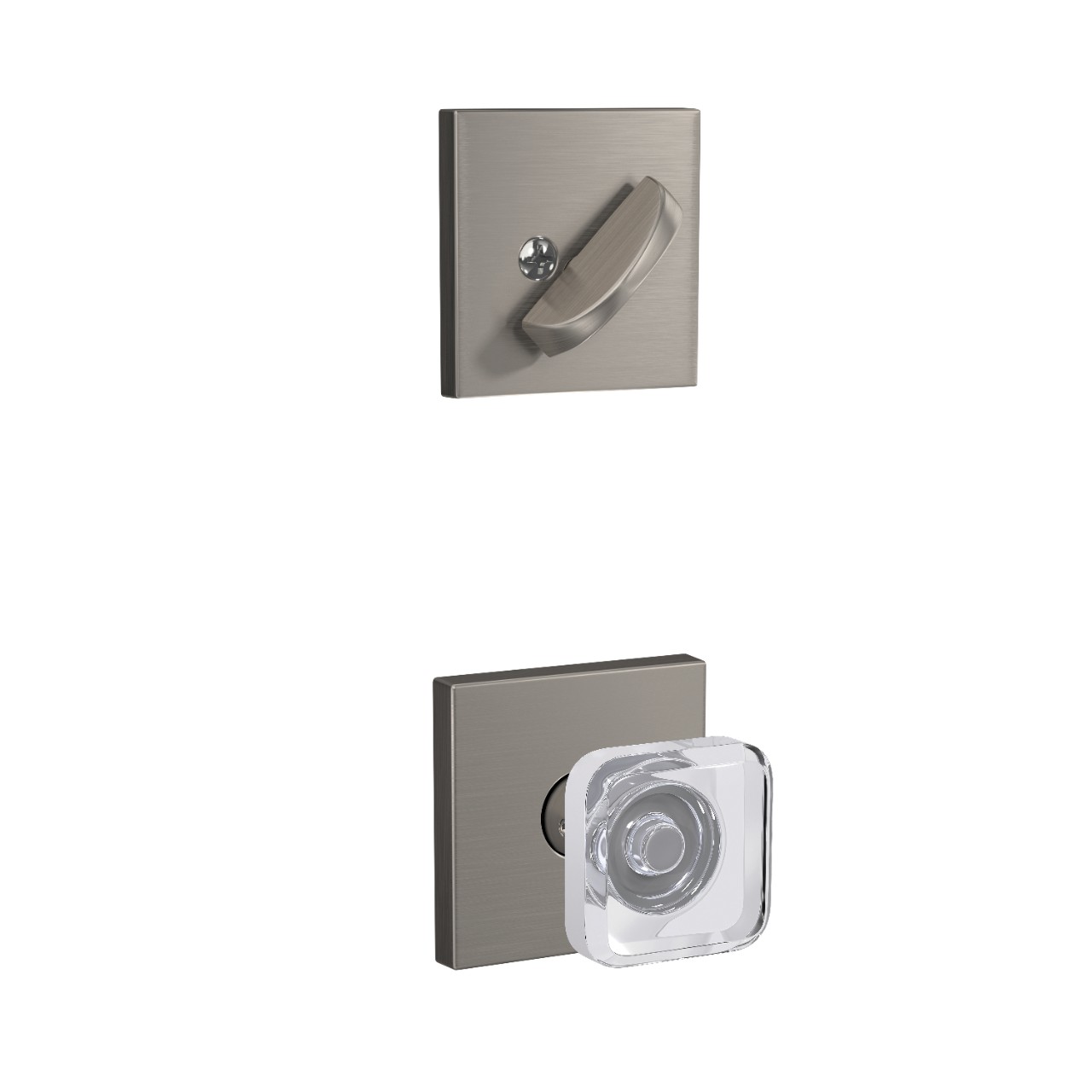 Inactive Handleset Interior with Kyle Glass Knob