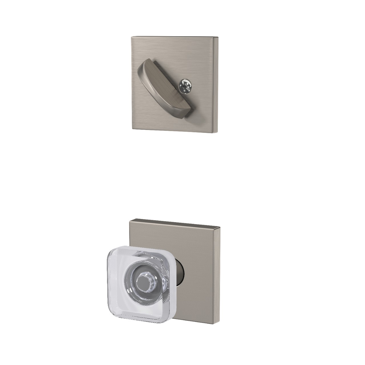 Inactive Handleset Interior with Kyle Glass Knob