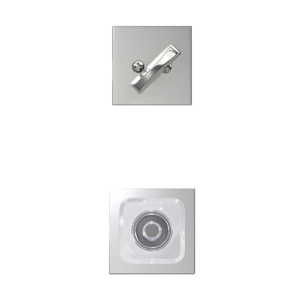 Inactive Handleset Interior with Kyle Glass Knob