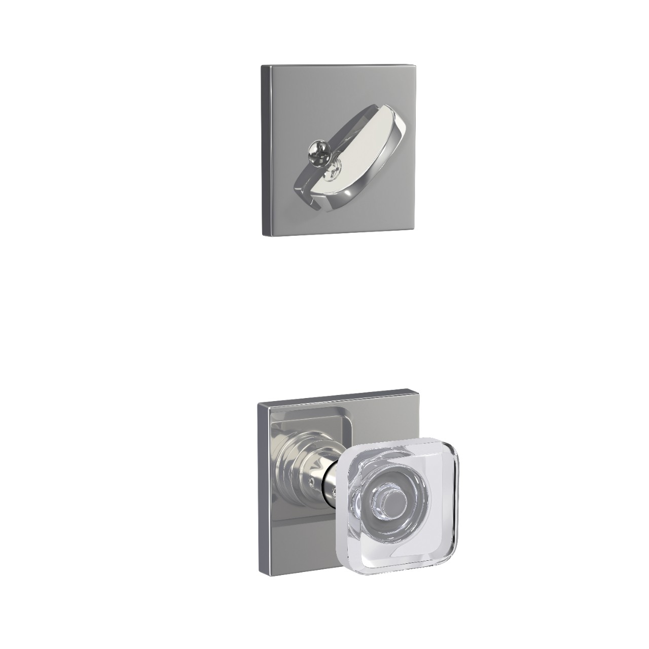 Inactive Handleset Interior with Kyle Glass Knob