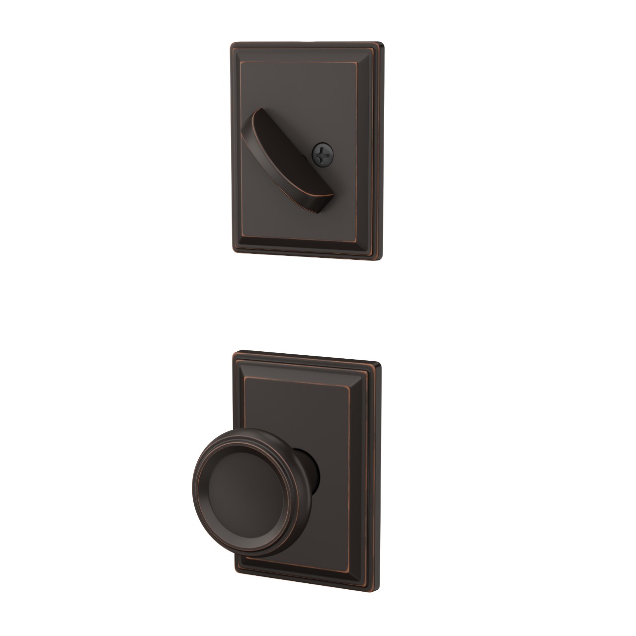 Inactive Handleset Interior with Offerman Knob