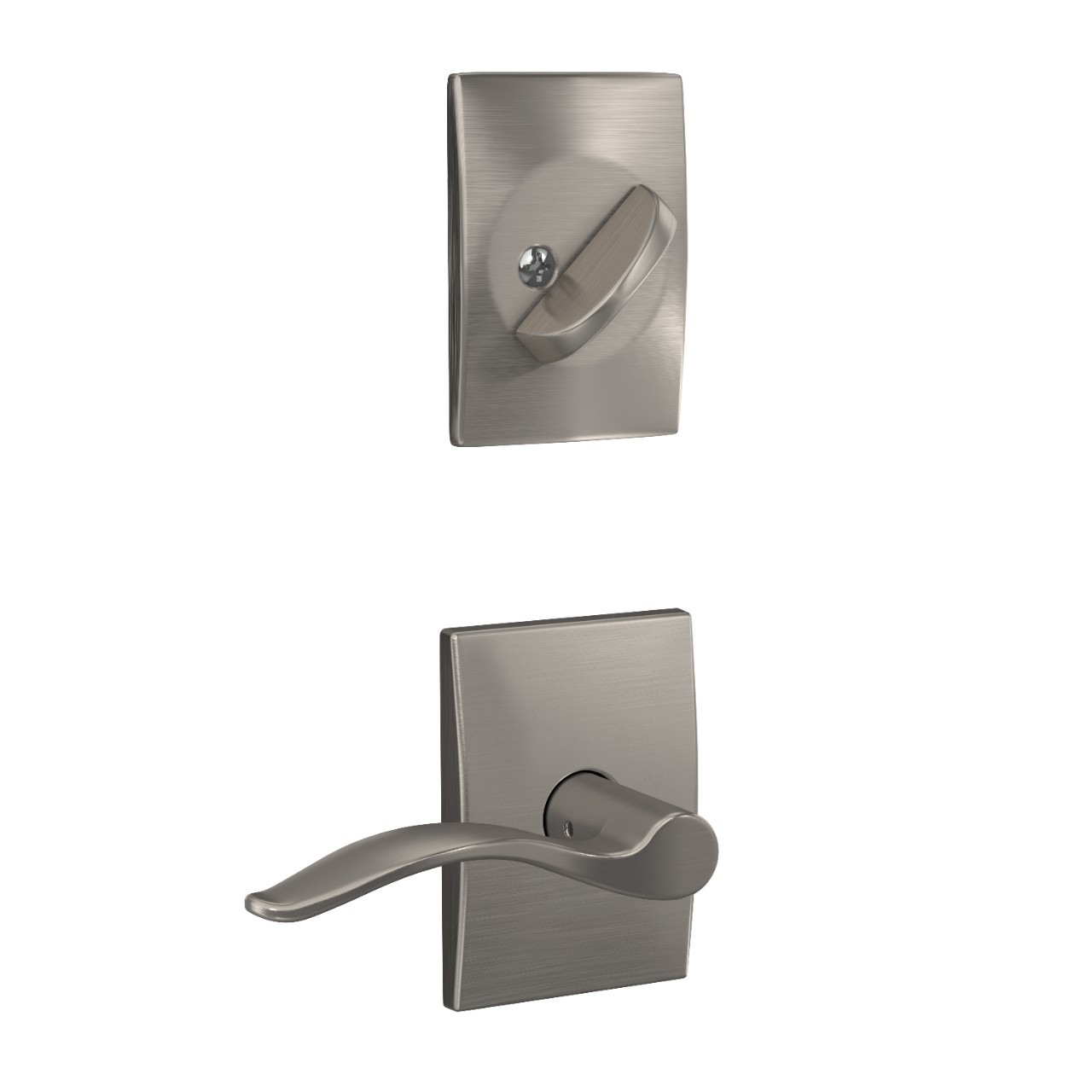 Inactive Handleset Interior with Pennant Lever