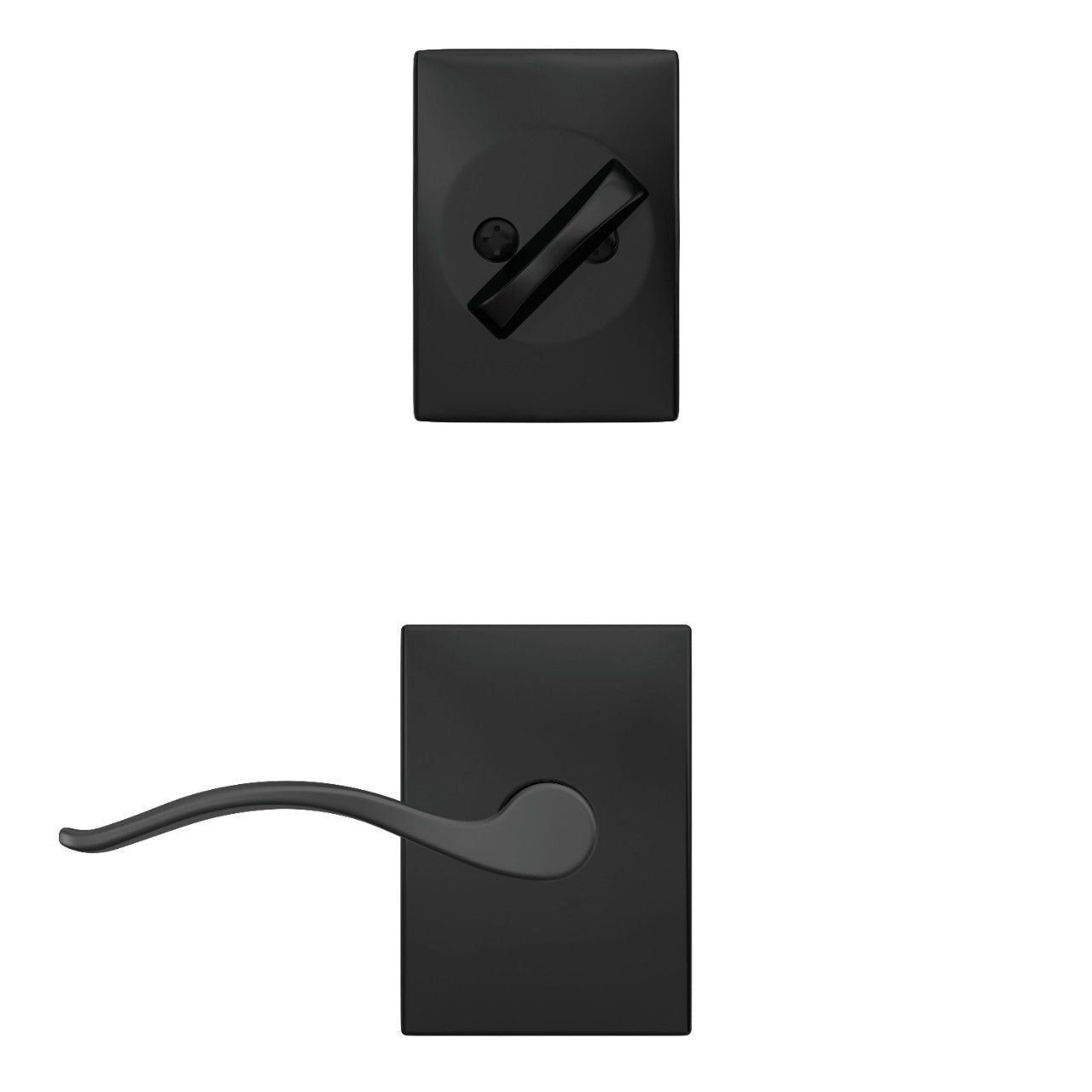 Inactive Handleset Interior with Pennant Lever