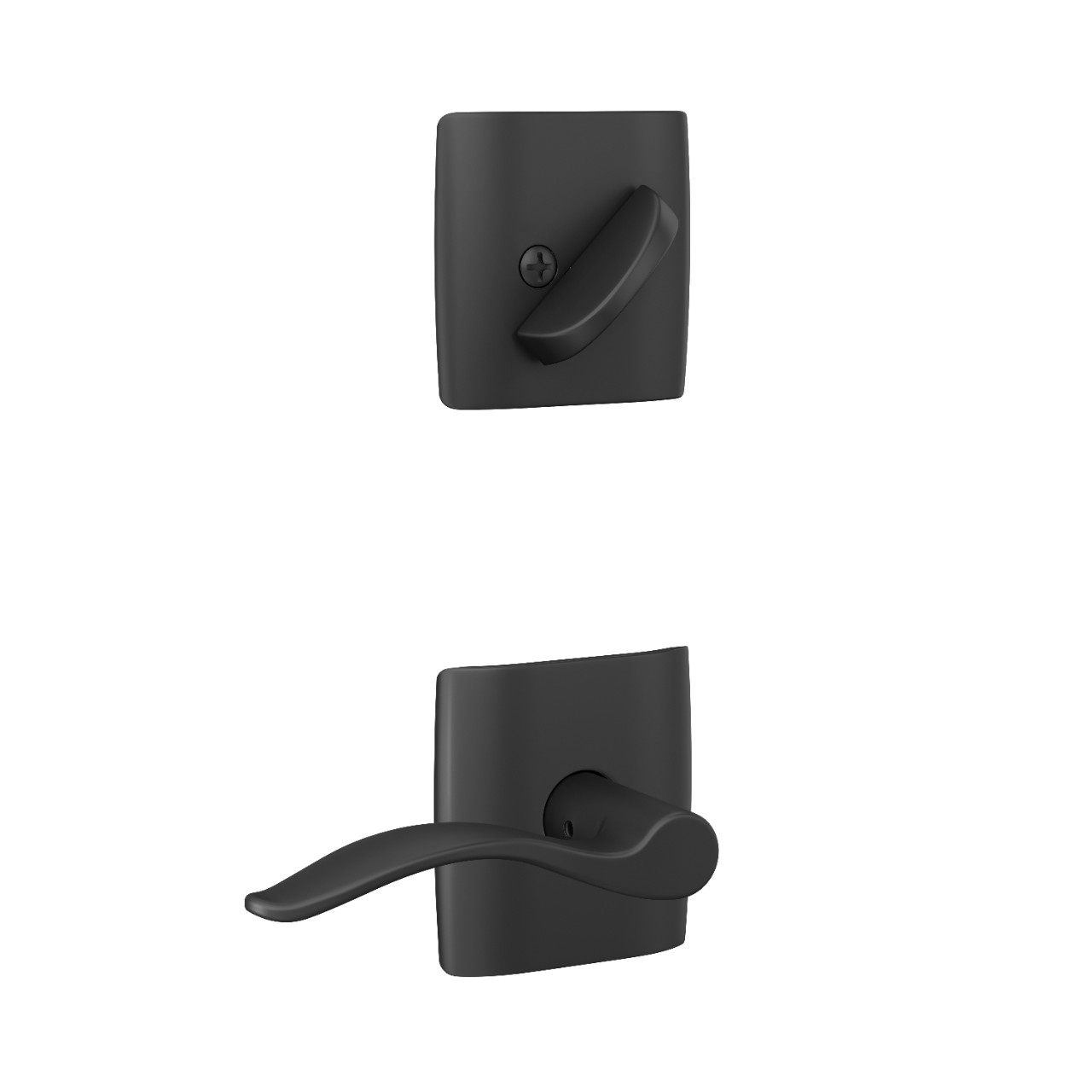 Inactive Handleset Interior with Pennant Lever
