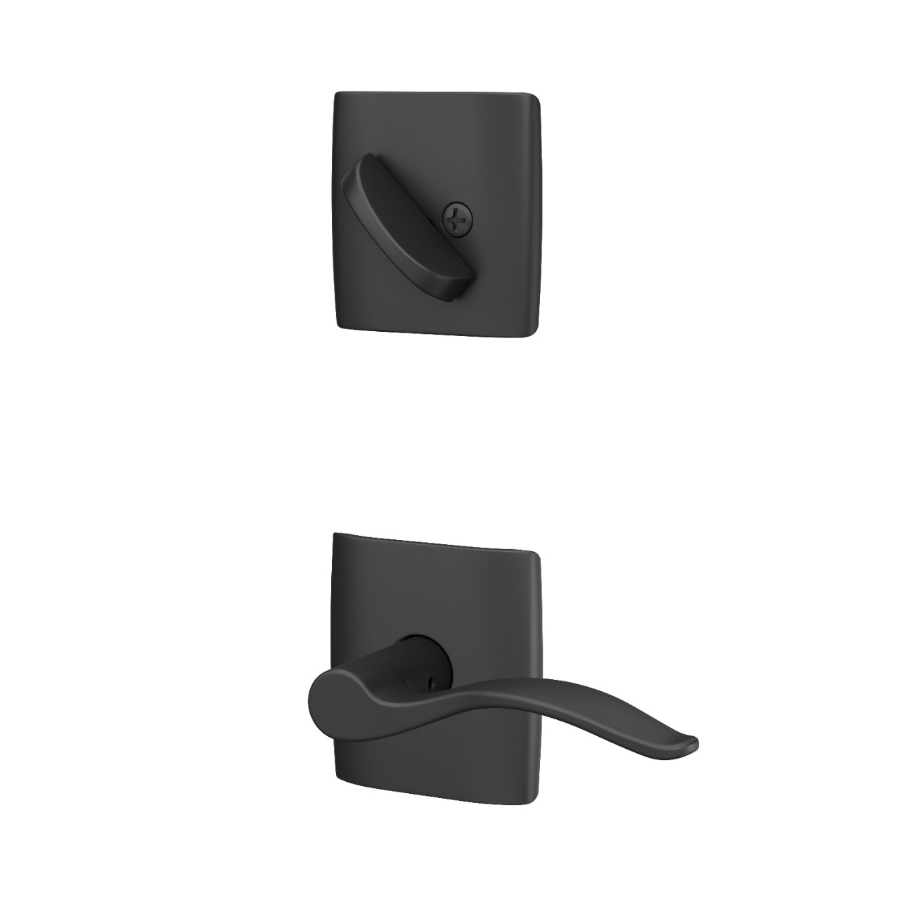 Inactive Handleset Interior with Pennant Lever