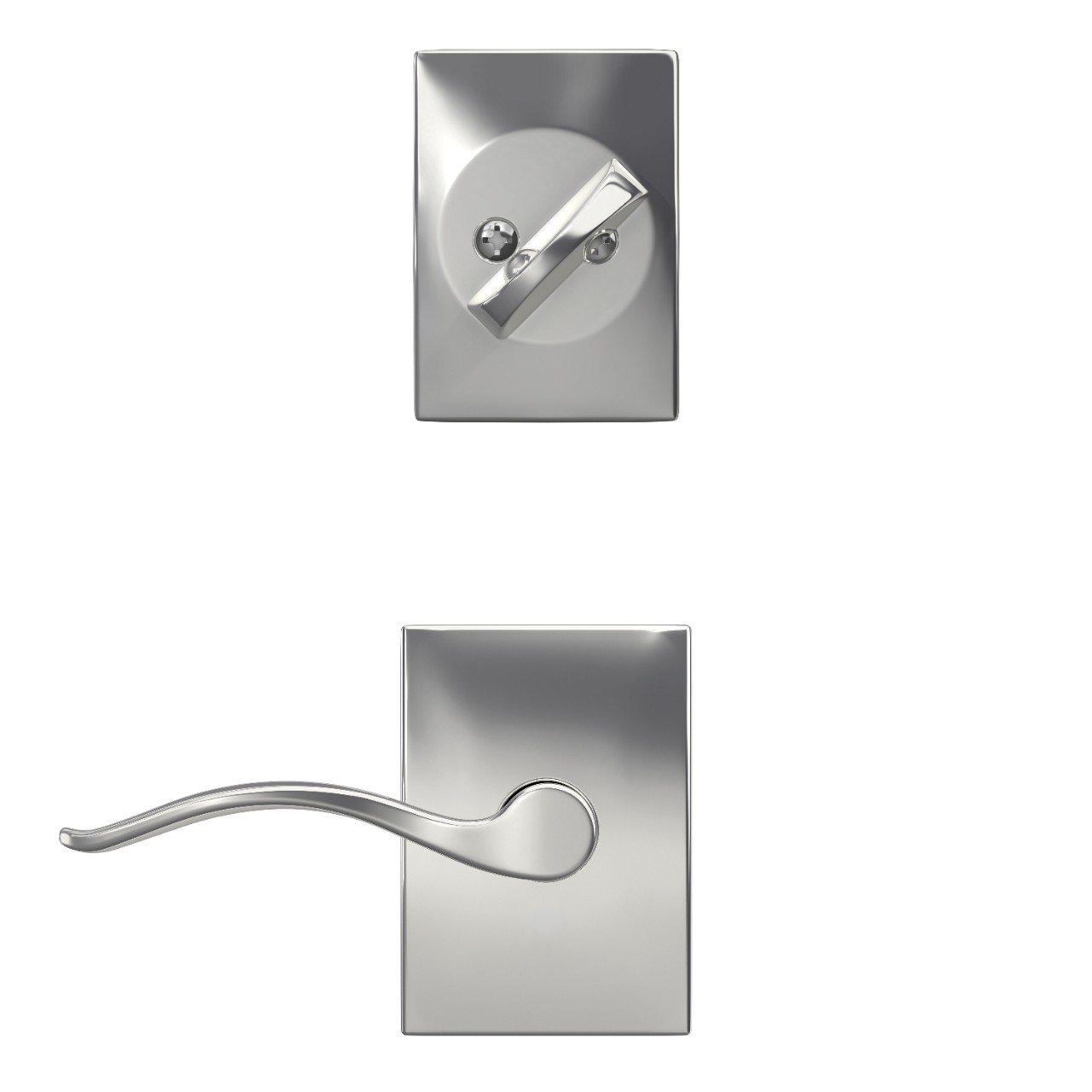Inactive Handleset Interior with Pennant Lever