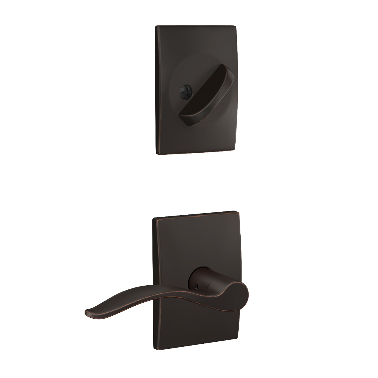 Inactive Handleset Interior with Pennant Lever