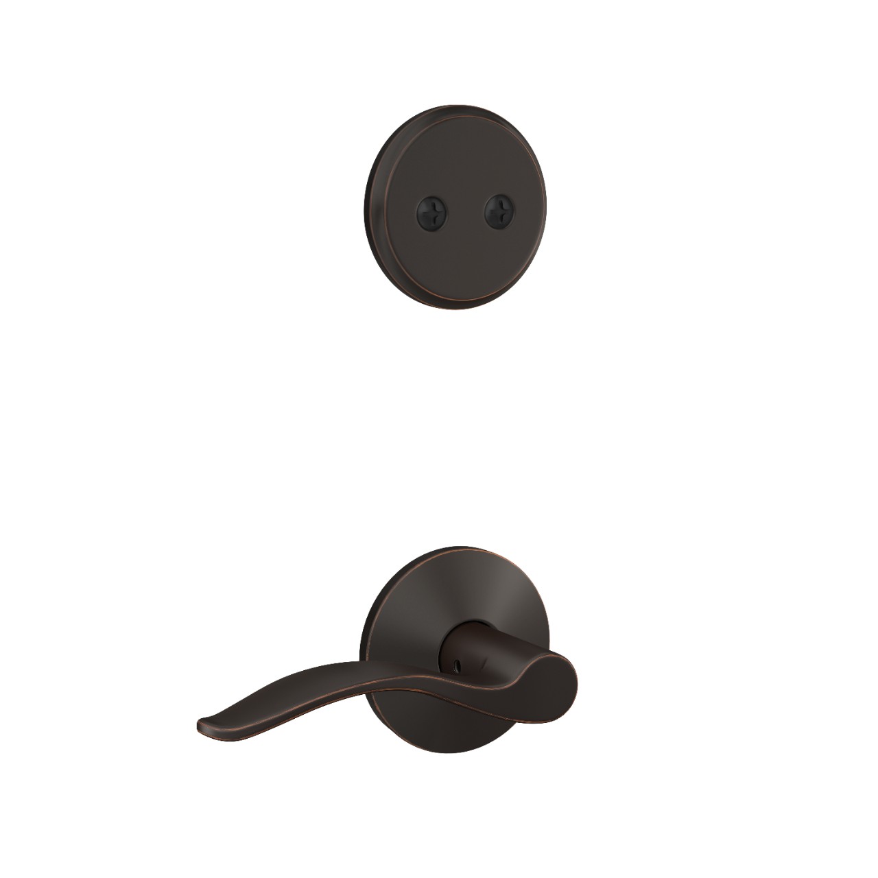 Inactive Handleset Interior with Pennant Lever