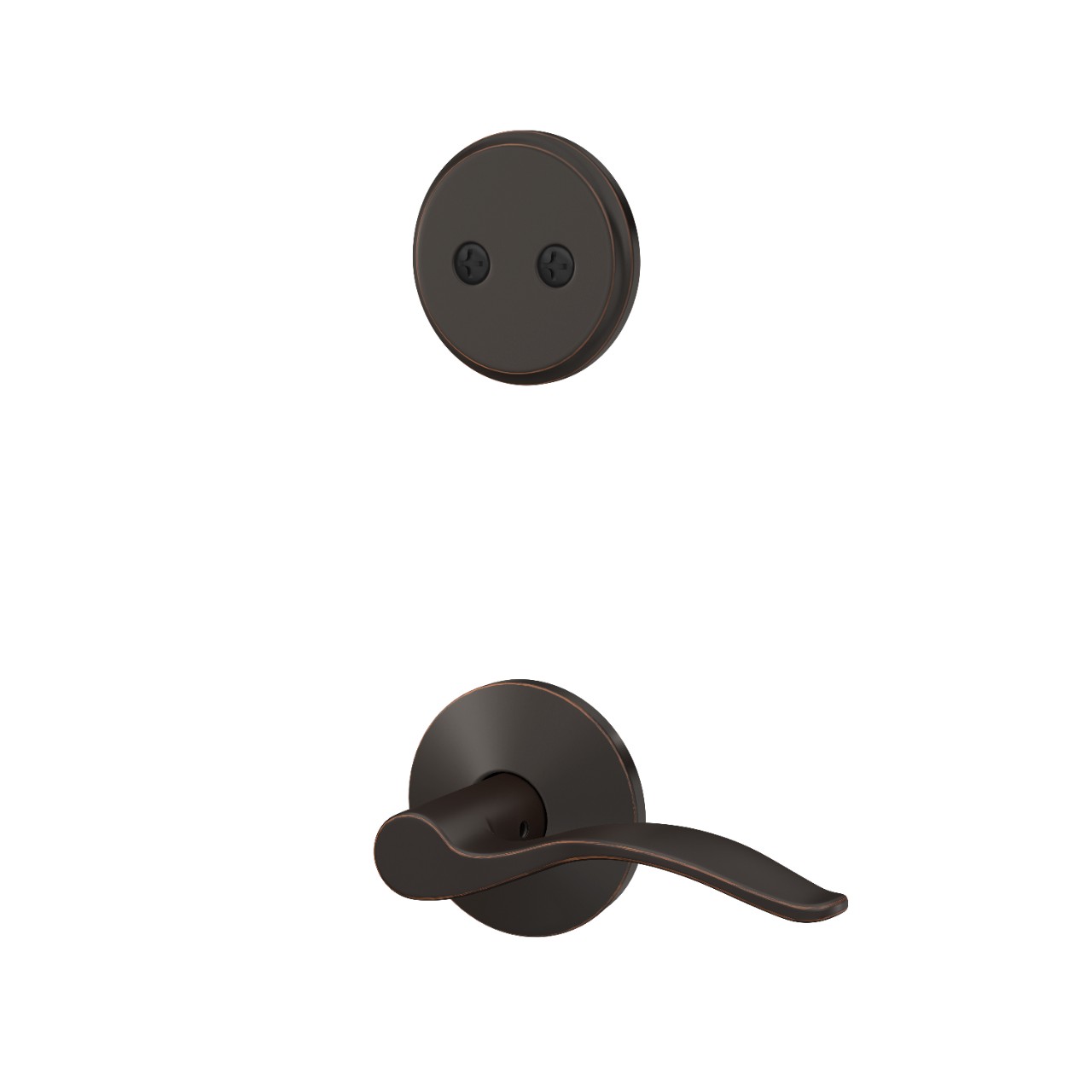 Inactive Handleset Interior with Pennant Lever