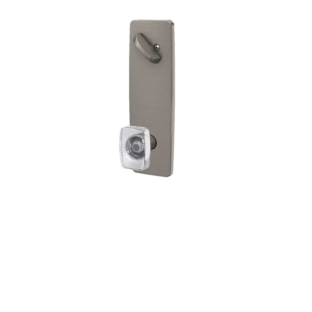 Greene 3/4 Trim Single Cylinder Handleset Interior with Caine Glass Knob