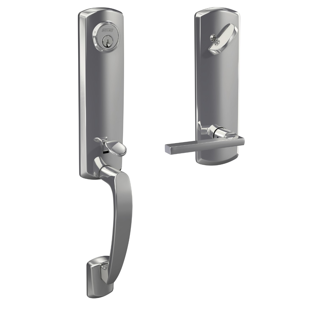 Custom 3/4 Trim Single Cylinder Handleset and Latitude Lever with Greenwich Trim