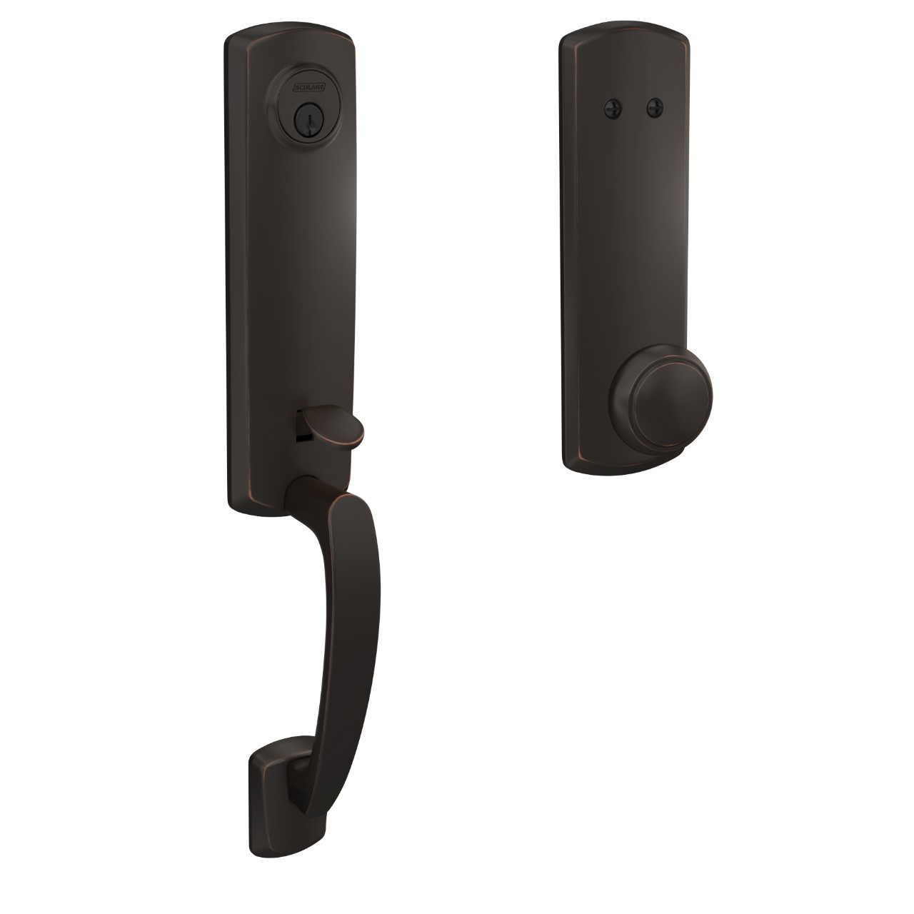 Custom 3/4 trim Inactive Handleset and Andover Knob with Greenwich Trim