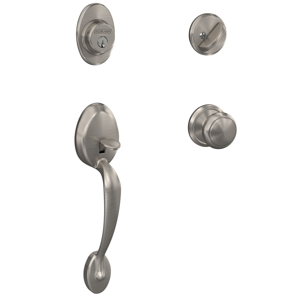 Custom Single Cylinder Handleset and Andover Knob with Alden Trim