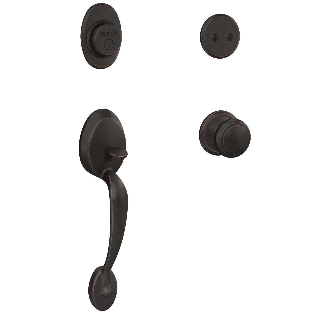 Custom Inactive Handleset and Andover Knob with Alden Trim